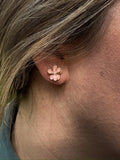 Bali Pink Flower Studs