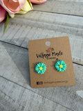 Daisy Studs - Turquoise