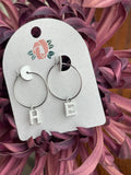 Letter Charms - Silver CZ Pave