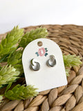 White Gold Swell Huggie