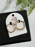 Snake Chain Square Hoops