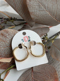 Snake Chain Square Hoops