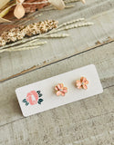 Bali Pink Flower Studs