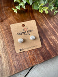 Pave Sparkle Ball Studs - Silver