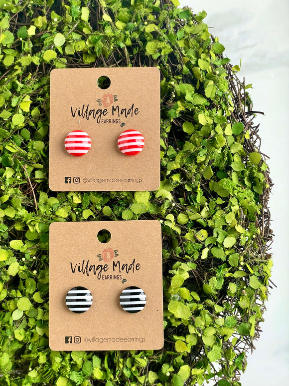 NE Stripes Studs