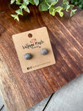 Pave Sparkle Ball Studs - Gunmetal