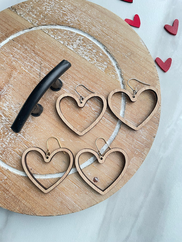 Heart Wooden Hoops