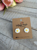 Daisy Studs - White
