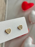 Gold Pavé Hearts