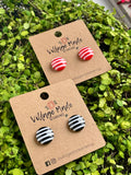 NE Stripes Studs