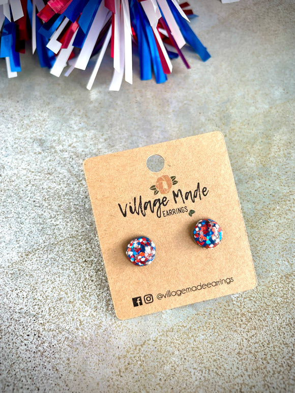 USA Glitter Studs (10mm)