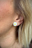 Daisy Studs - White