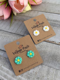 Daisy Studs - White