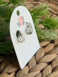 White Gold Windows Huggie