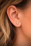 Divine Sparkle Cross Studs