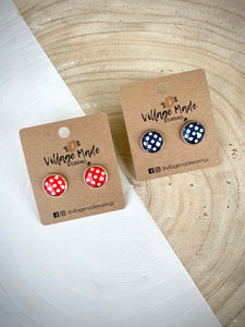 White Dots Studs