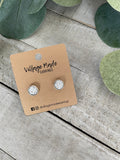 Silver Sparkle Studs