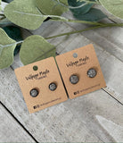 Gunmetal Sparkle Studs