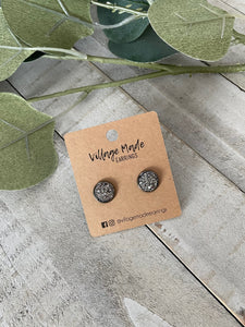 Gunmetal Sparkle Studs