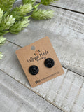 Black Sparkle Studs